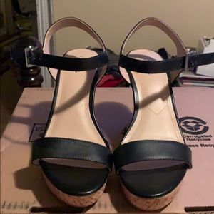 Charles Black Leather Sandals